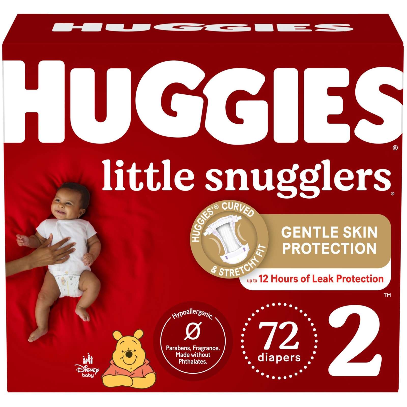 Huggies Little Snugglers Diapers, Size 2, 72 Count