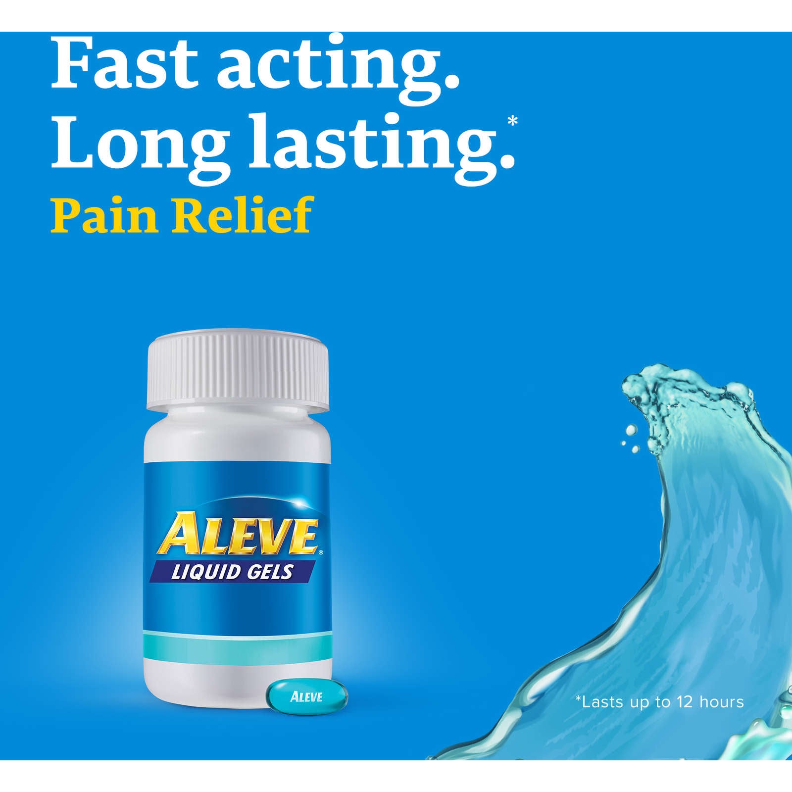 ALEVE Pain Relief Liquid Gels, Strength to Last Up to 12 Hours, Naproxen Sodium 220mg, 30 Liquid Gel Capsules