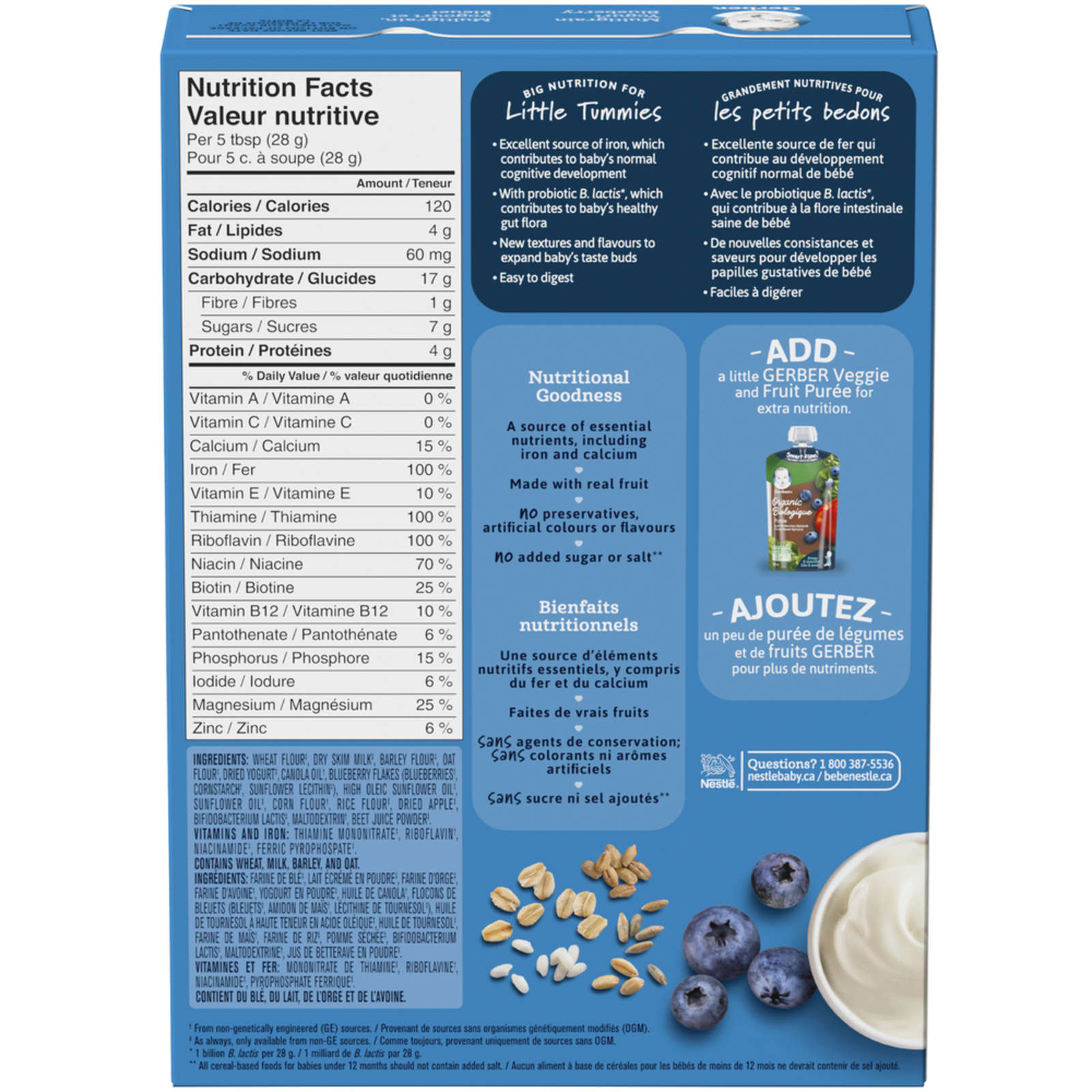 Stage 3 Multigrain Yogurt Blueberry Baby Cereal