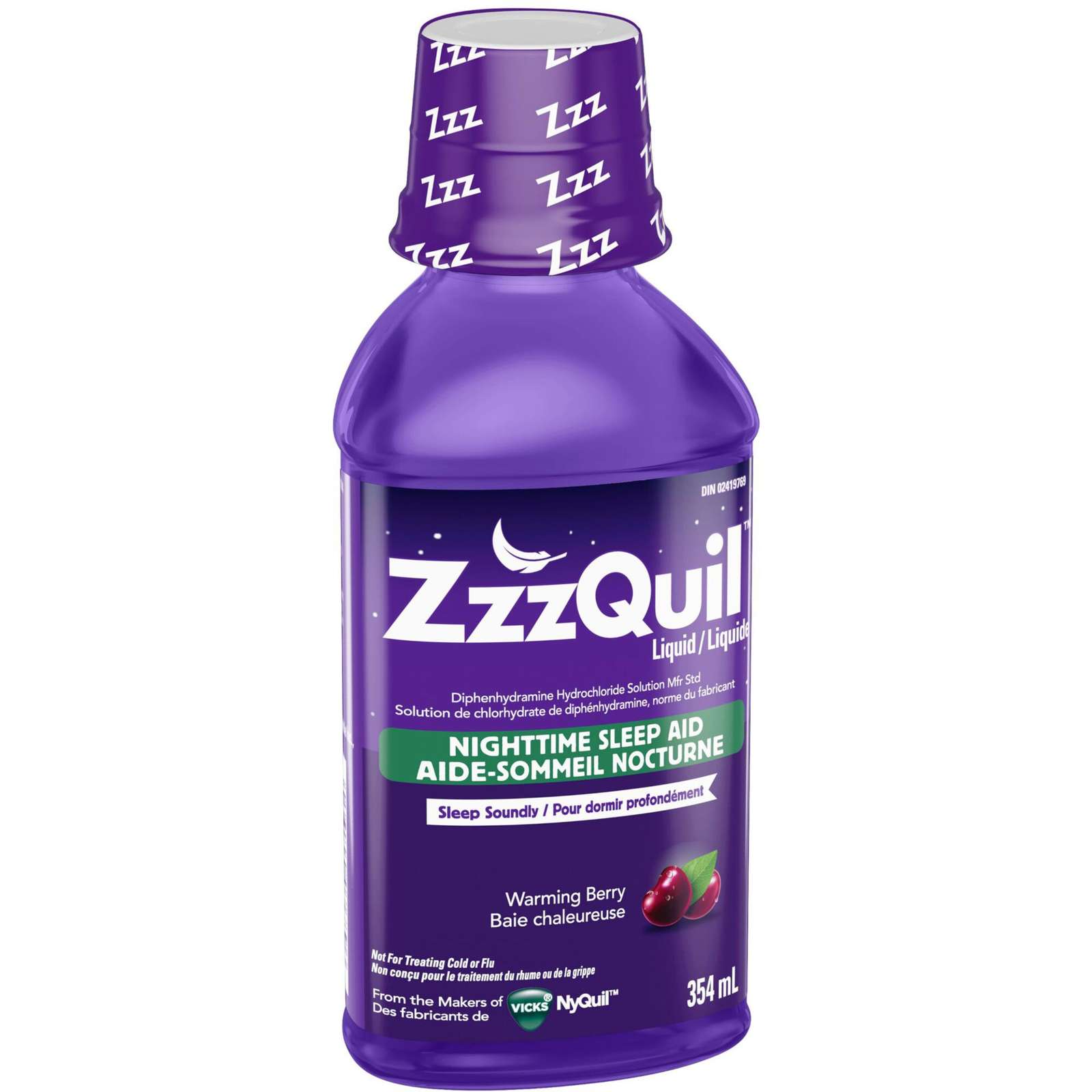 ZzzQuil Nighttime Sleep Aid Liquid, Warming Berry, 354 mL