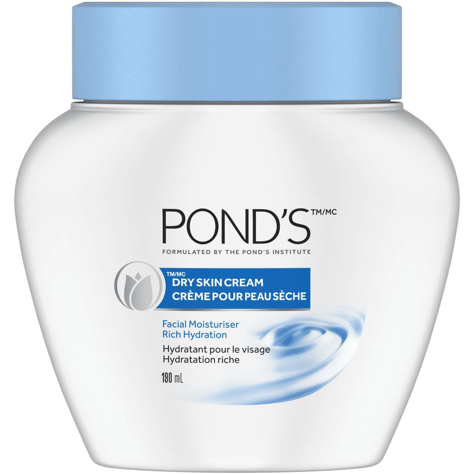 Pond's  Facial Moisturizer for dry skin Dry Skin Cream hypoallergenic 190 ml