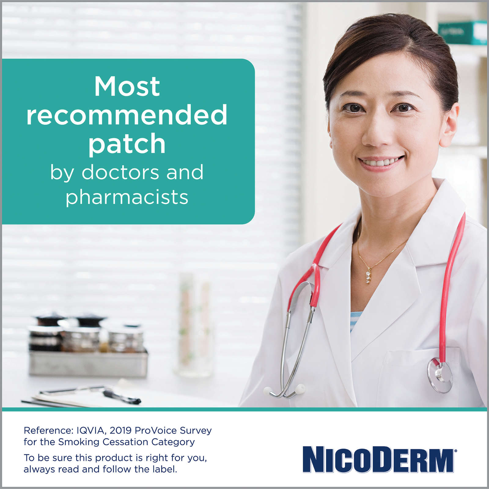 NICODERM® Stop Smoking System, STEP 1, 7 clear patches (one patch daily) 21 mg/day