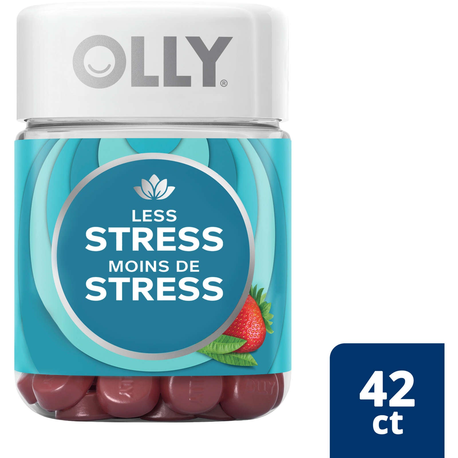 OLLY Supplement For Stress-Relief Berry Verbena gluten free 21 day supply 42 gummies