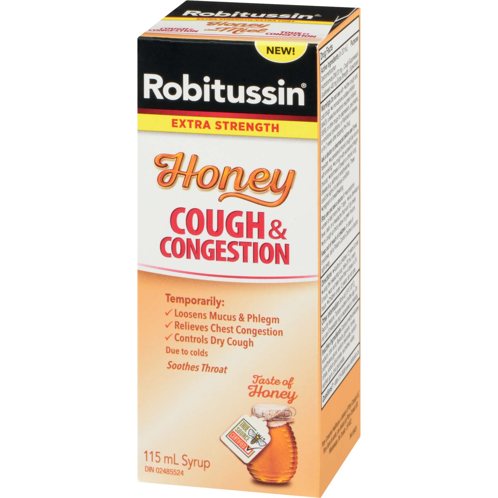 Robitussin Cough & Congestion Syrup Honey Extra Strength 115 ml