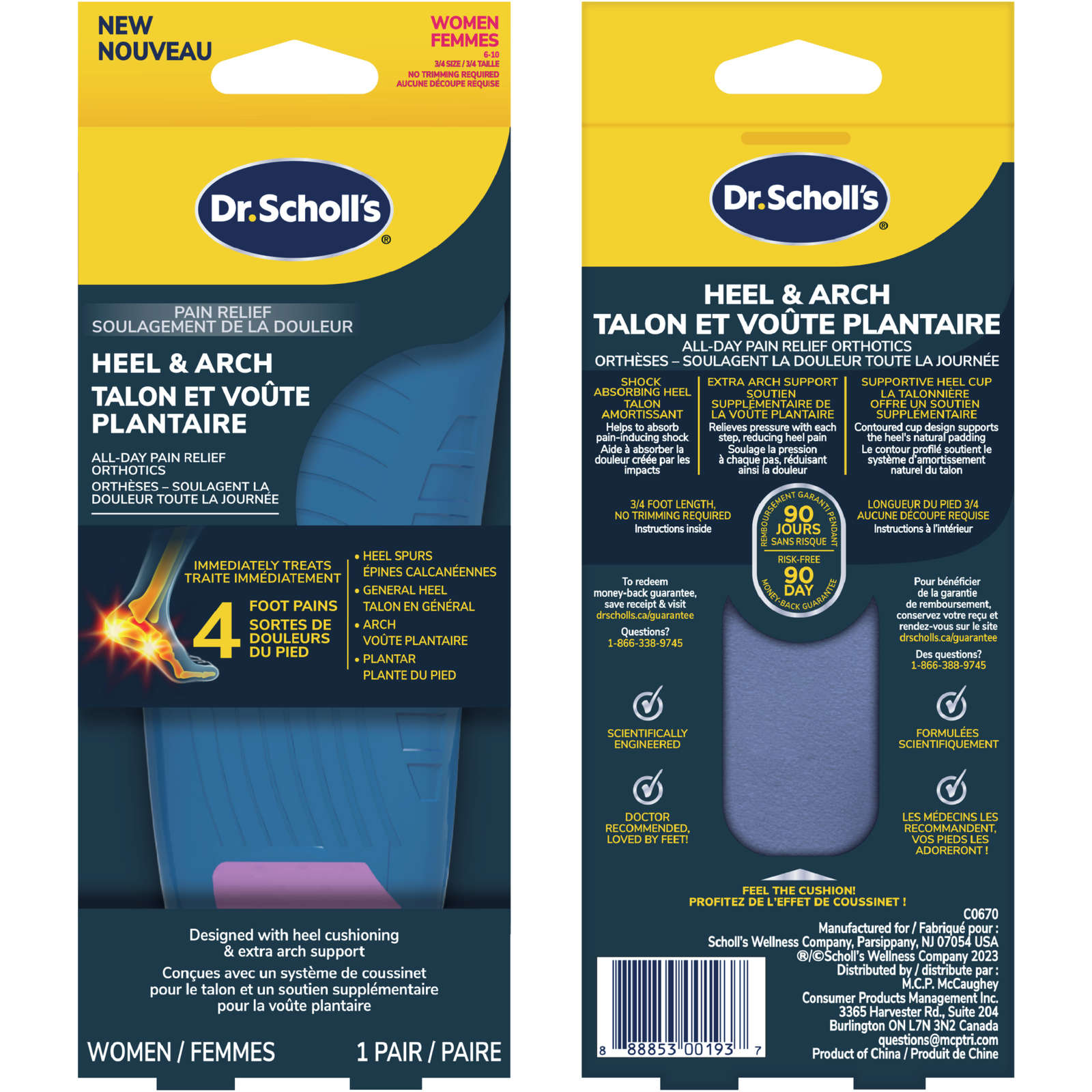 Dr. Scholl’s® Pain Relief Orthotics for Heel Pain, Women's, Sizes 5-12