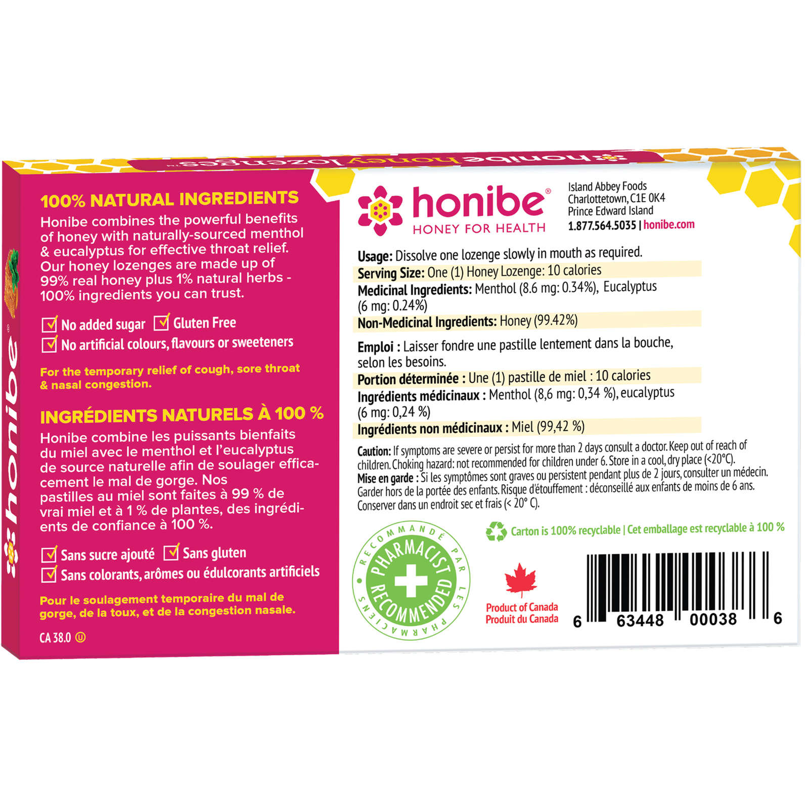 Honey Lozenges Pure Honey