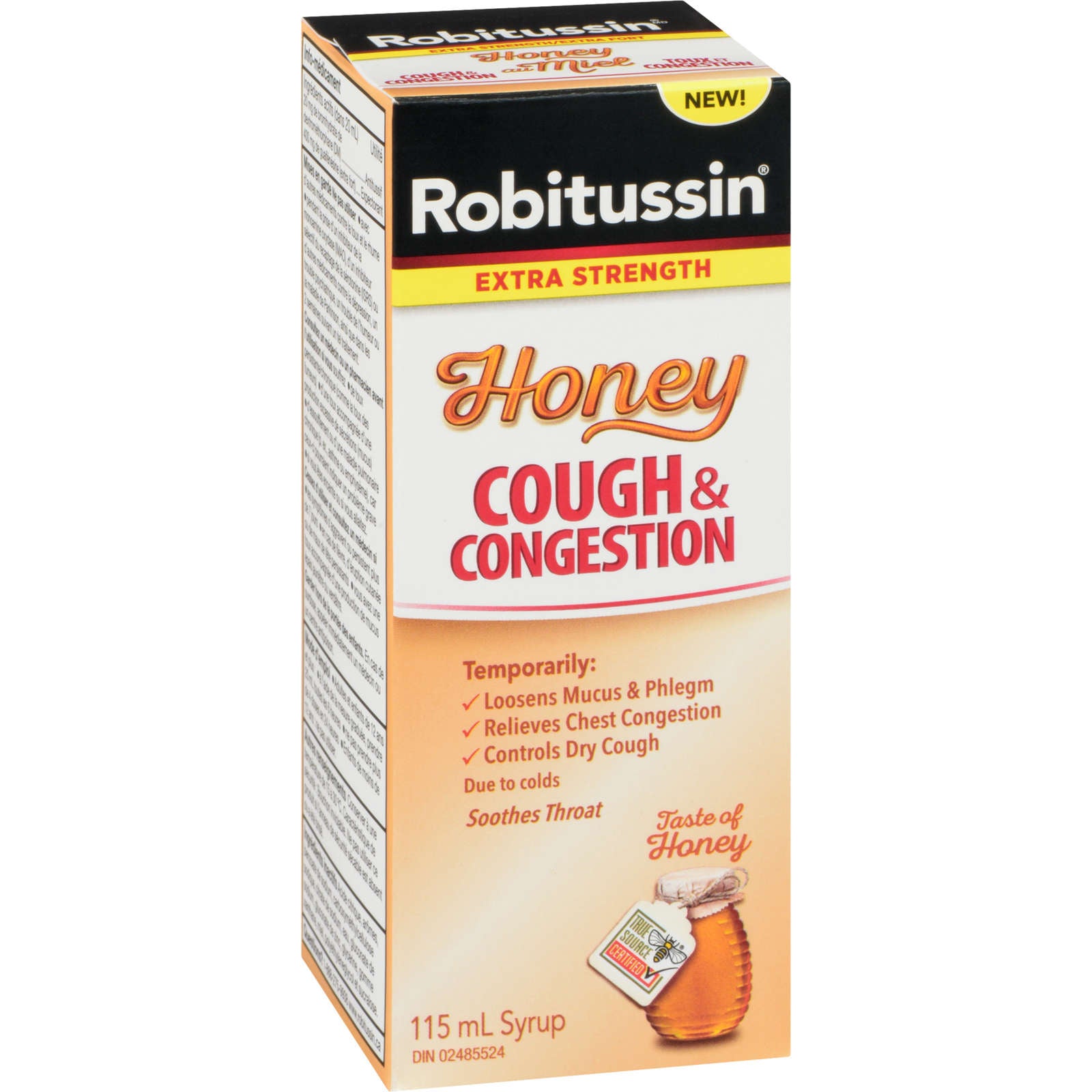 Robitussin Cough & Congestion Syrup Honey Extra Strength 115 ml