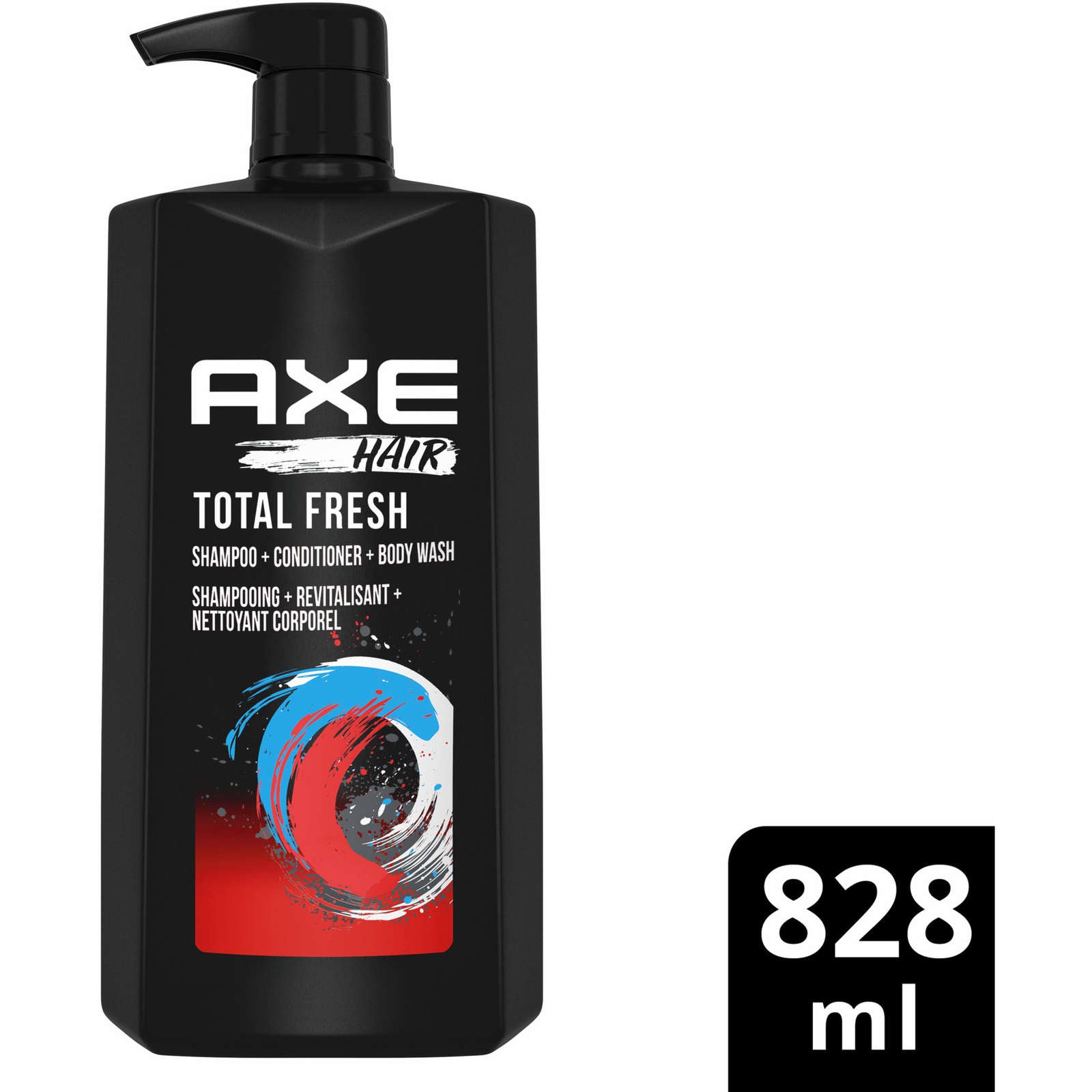 3-in-1 Shampoo, Conditioner and Body Wash Total Fresh easy body washing, shampooing and conditioning 828 ml