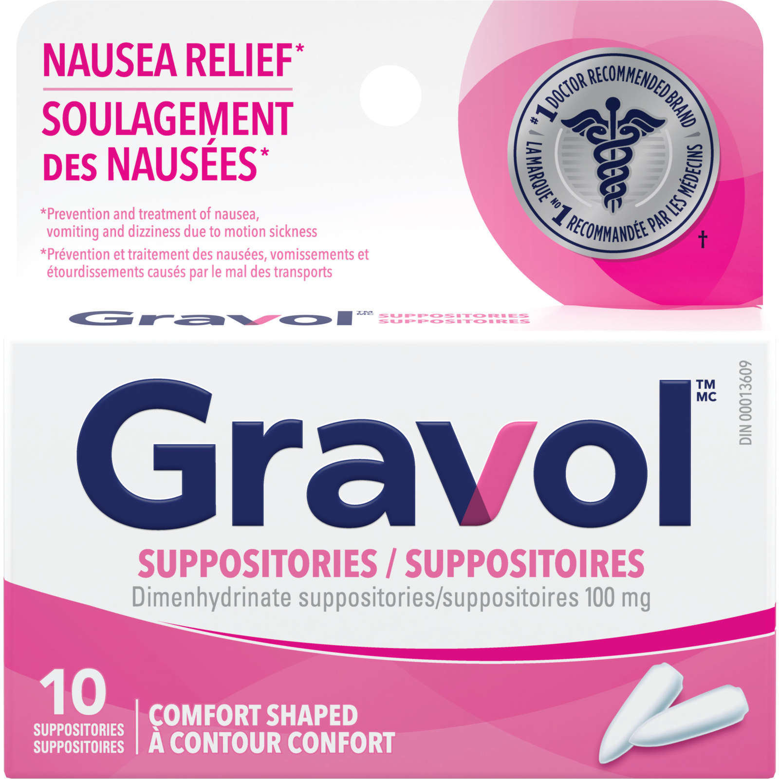 Comfort-Shaped Suppositories 100 mg