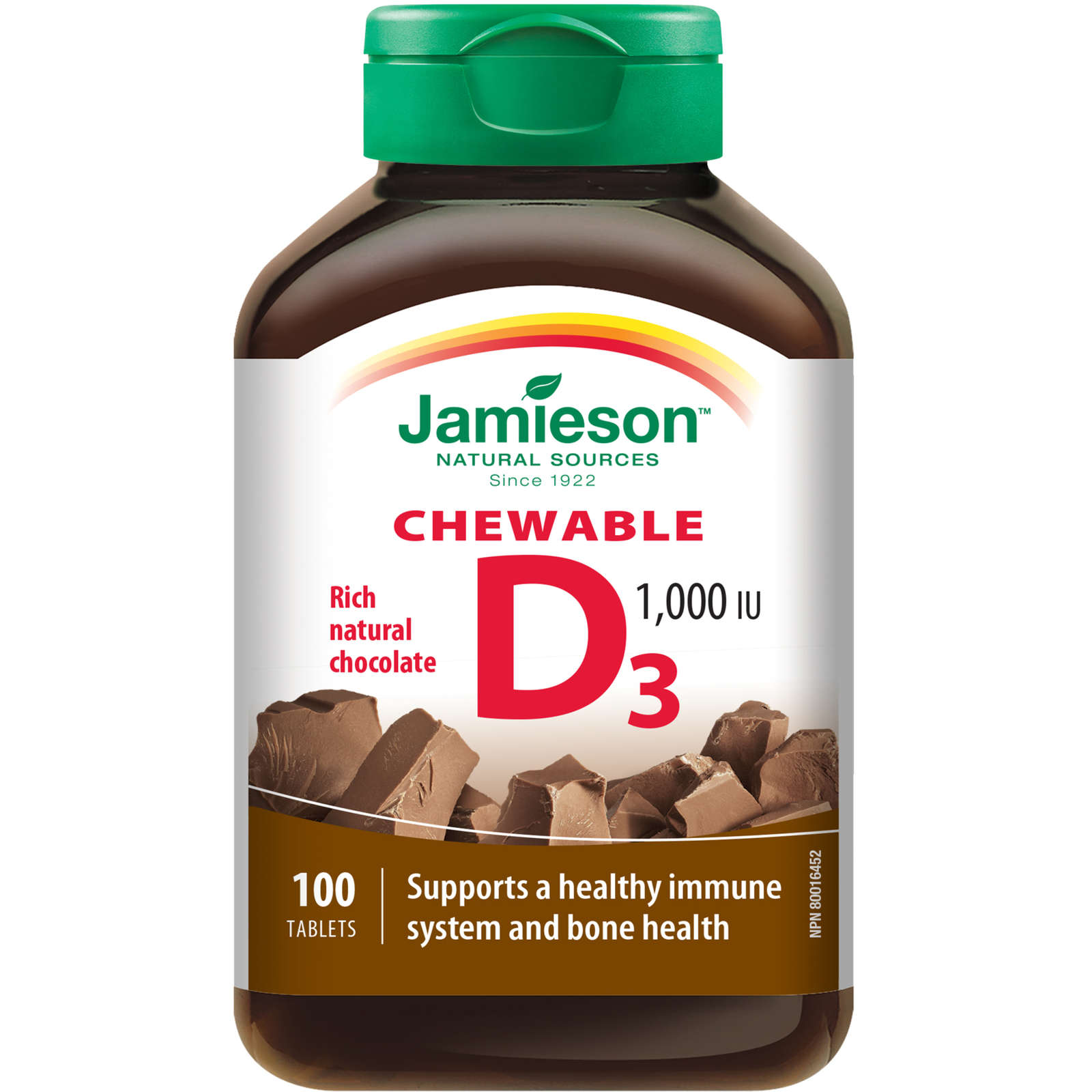 Natural Chocolate Flavour Chewable Vitamin D 1,000 IU Tablets – We Care ...