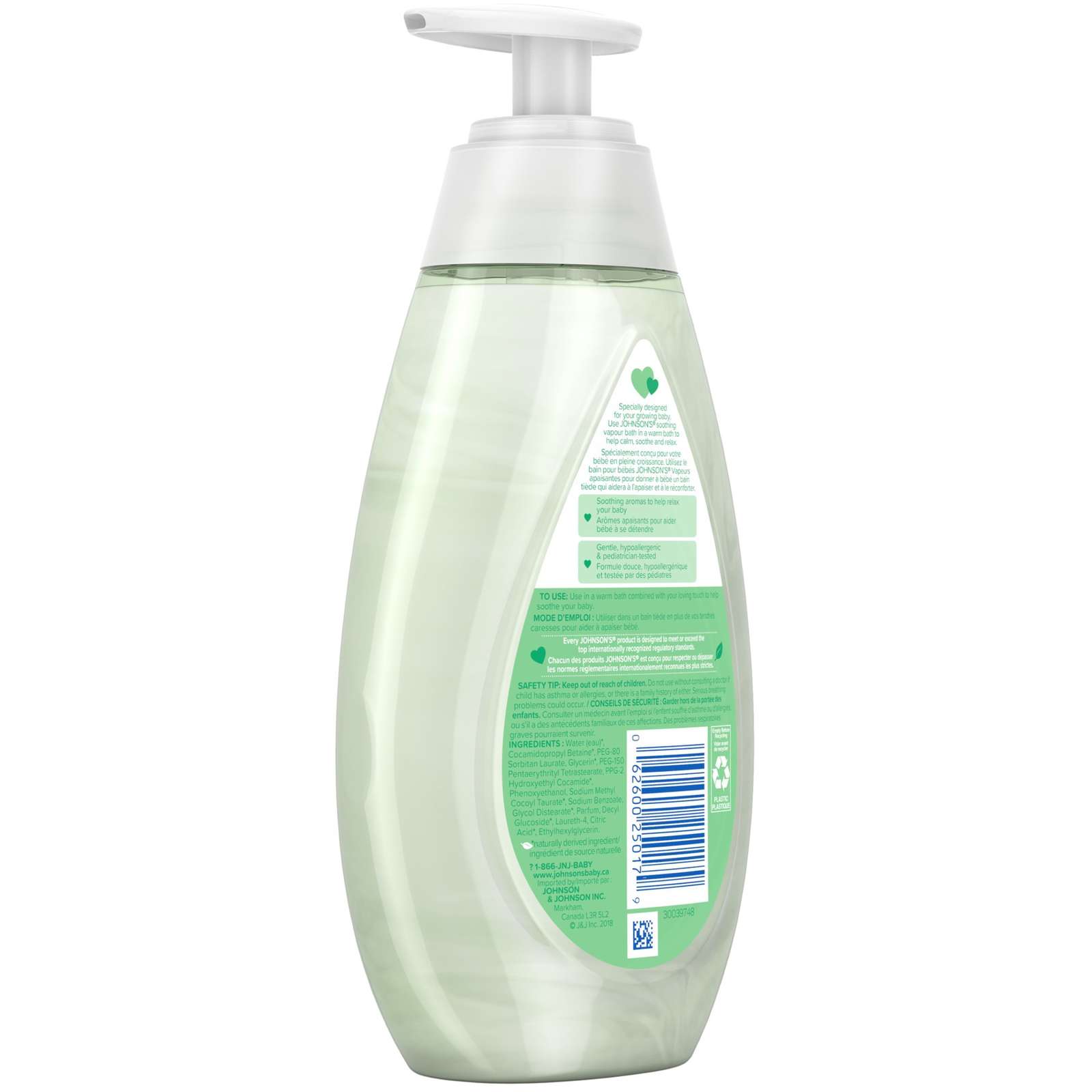 Johnson's Baby Vapor Bath, Soothing Baby Wash with Eucalyptus 400mL