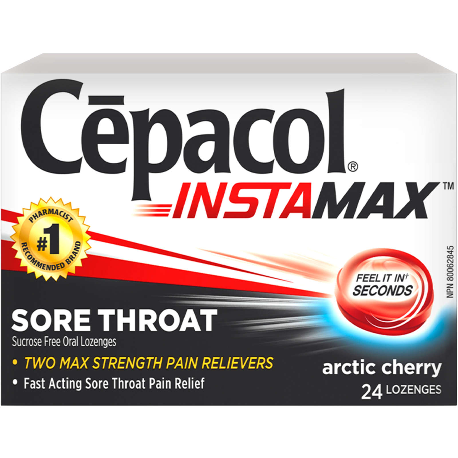 Cepacol® Instamax Arctic Cherry, Sore Throat Lozenges, 24 ct