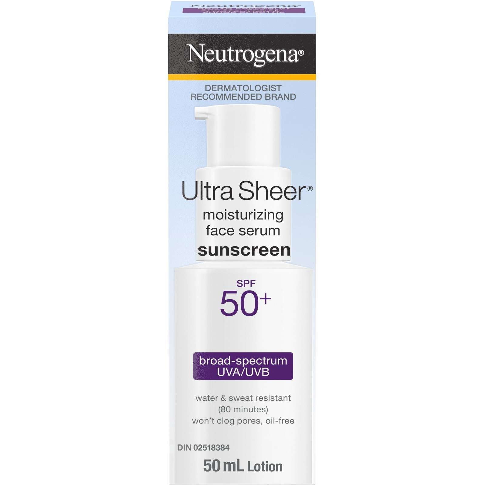 Ultra Sheer Moisturizing Face Serum sunscreen  SPF 50ml