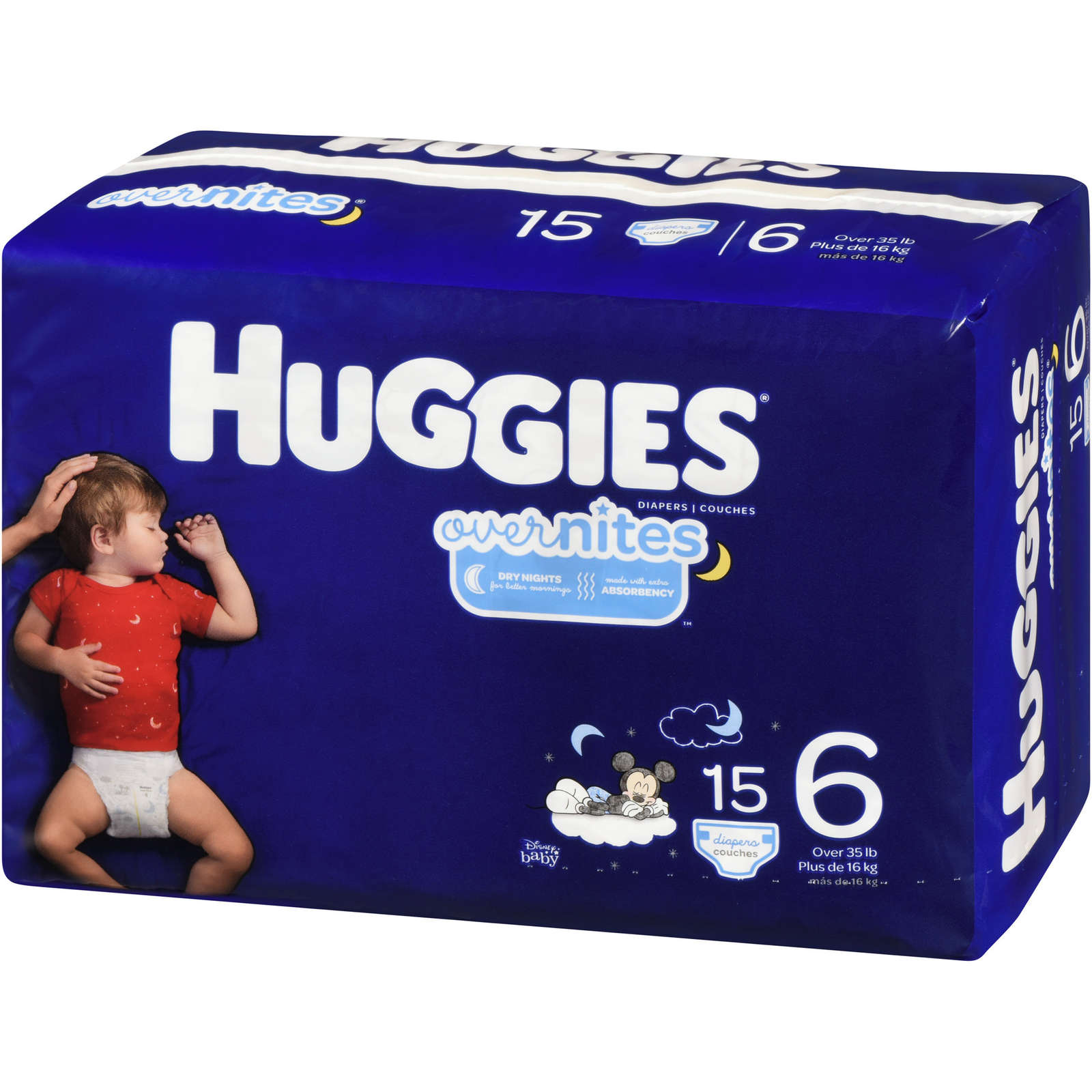 Overnites Nighttime Diapers, Size 6