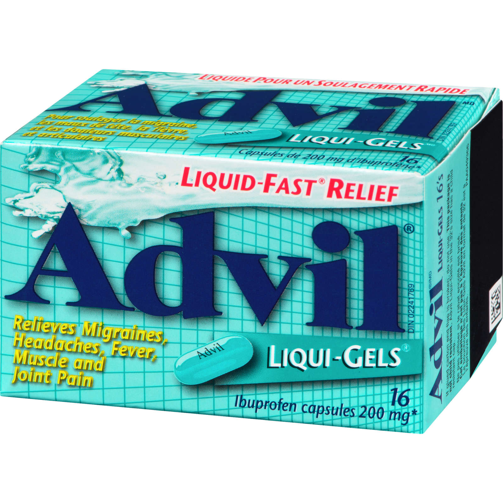 Advil Regular Strength Liqui-Gels Ibuprofen Capsules for Headaches and Pain Relief, 200 mg, 16 Count