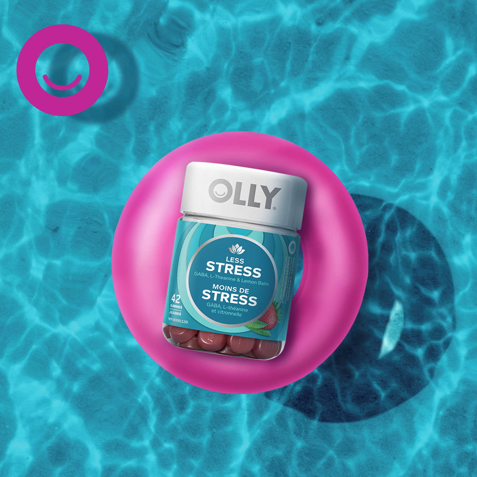 OLLY Supplement For Stress-Relief Berry Verbena gluten free 21 day supply 42 gummies