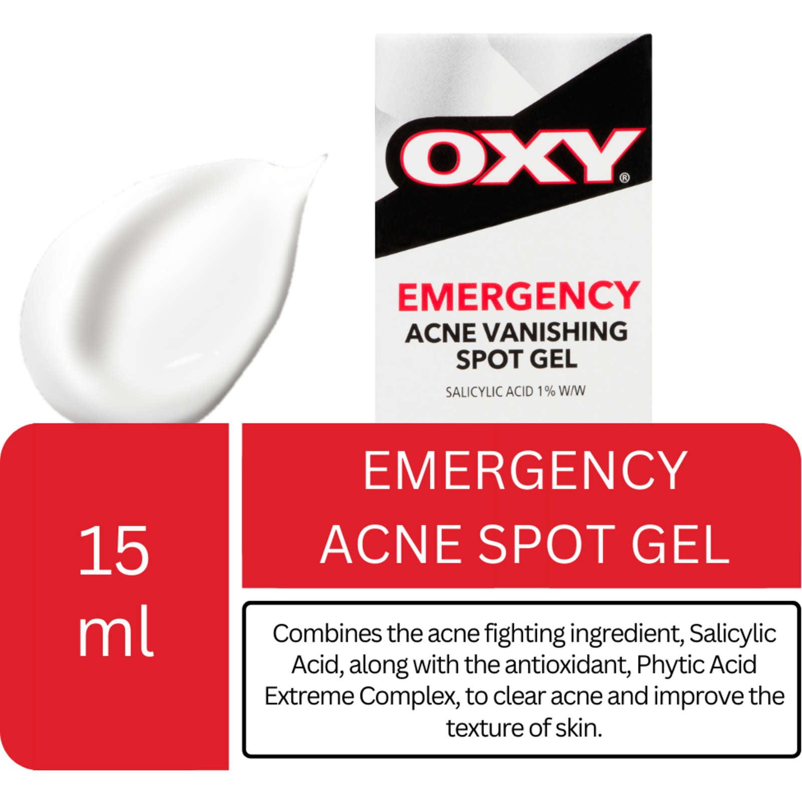 Emergency Acne Vanishing Spot Gel Treatment with Salicylic Acid, For Inflamed Acne