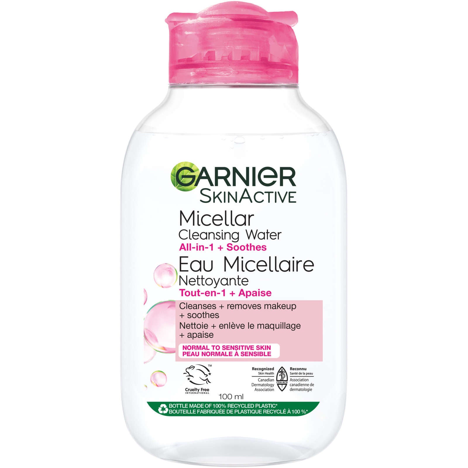 Skin Active Micellar Water For Normal And Sensitive Skin 100 Ml