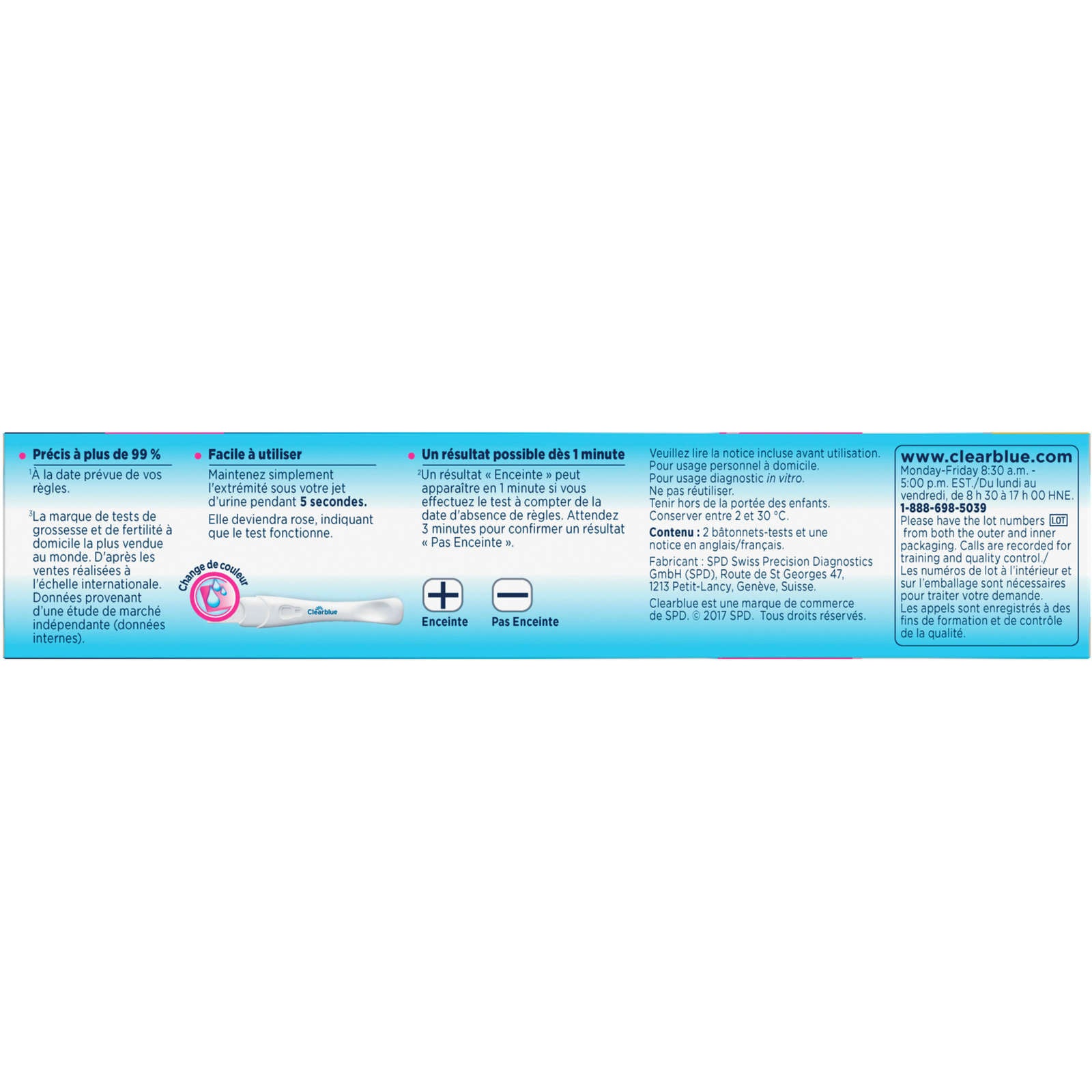 Clearblue Rapid Detection Pregnancy Test, Result as Fast as 1 Minute, 2 Count