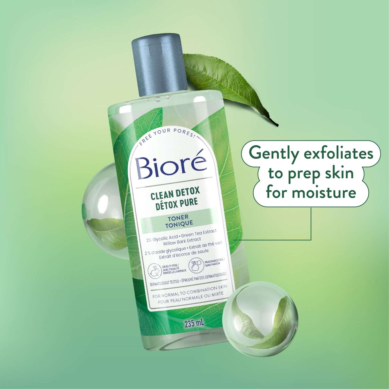 Bioré Clean Detox Toner, for Normal to Combination Skin