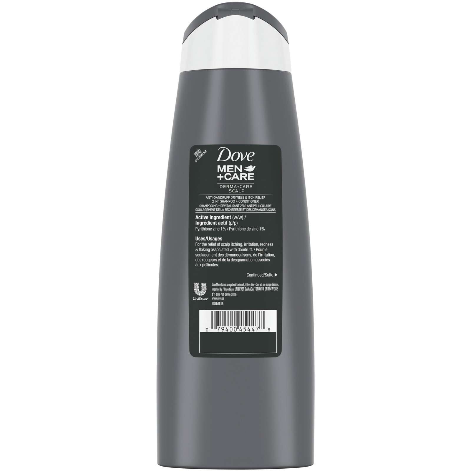 Dove Men+Care Derma+Care Scalp 2in1 Shampoo + Conditioner Anti-Dandruff Itch Relief 355 ML