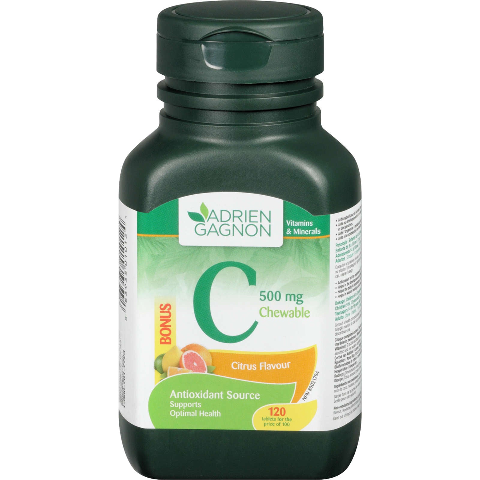 Vitamin C 500mg Chewable Citrus Flavor