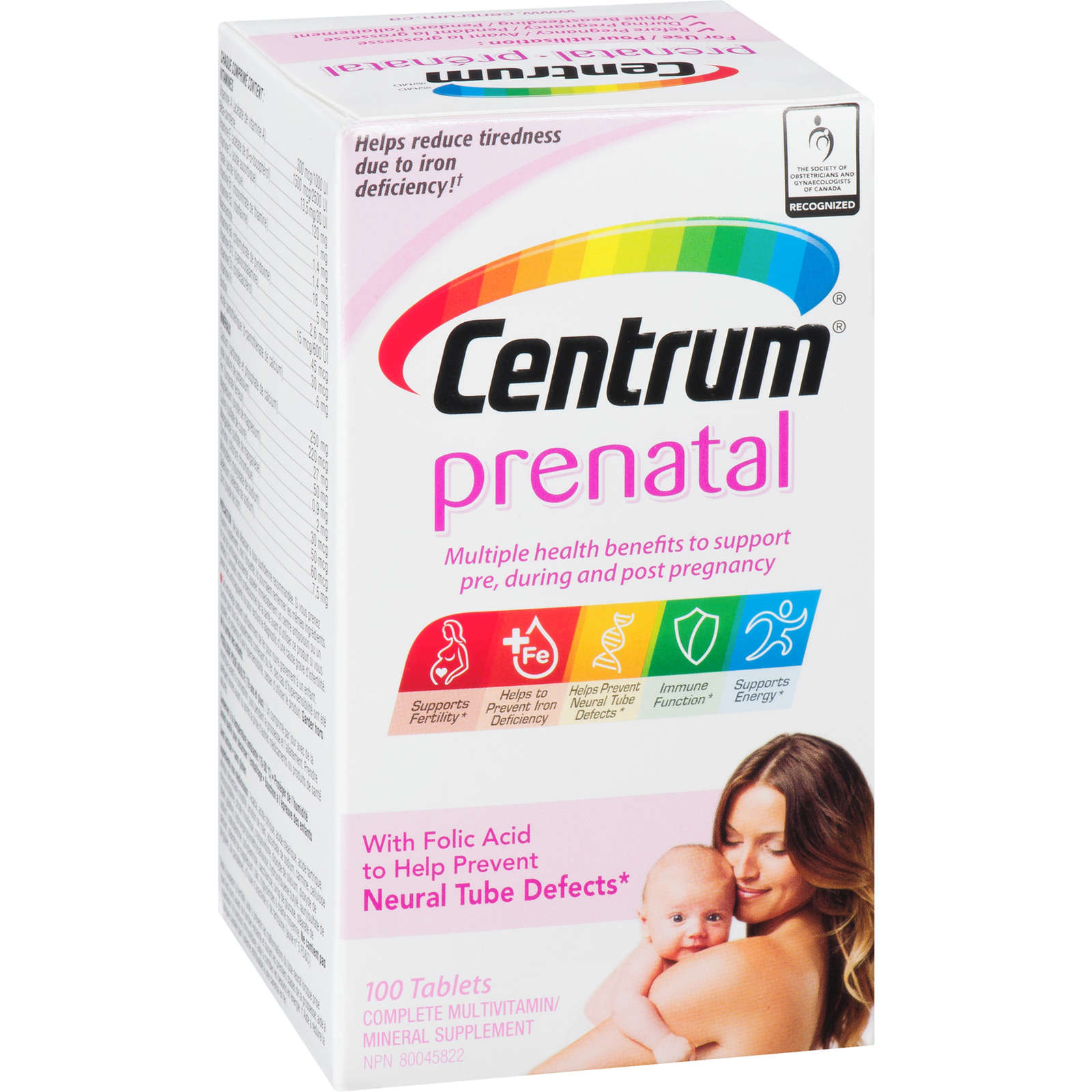 Centrum Prenatal Multivitamin Supplement Tablets, 100 Count