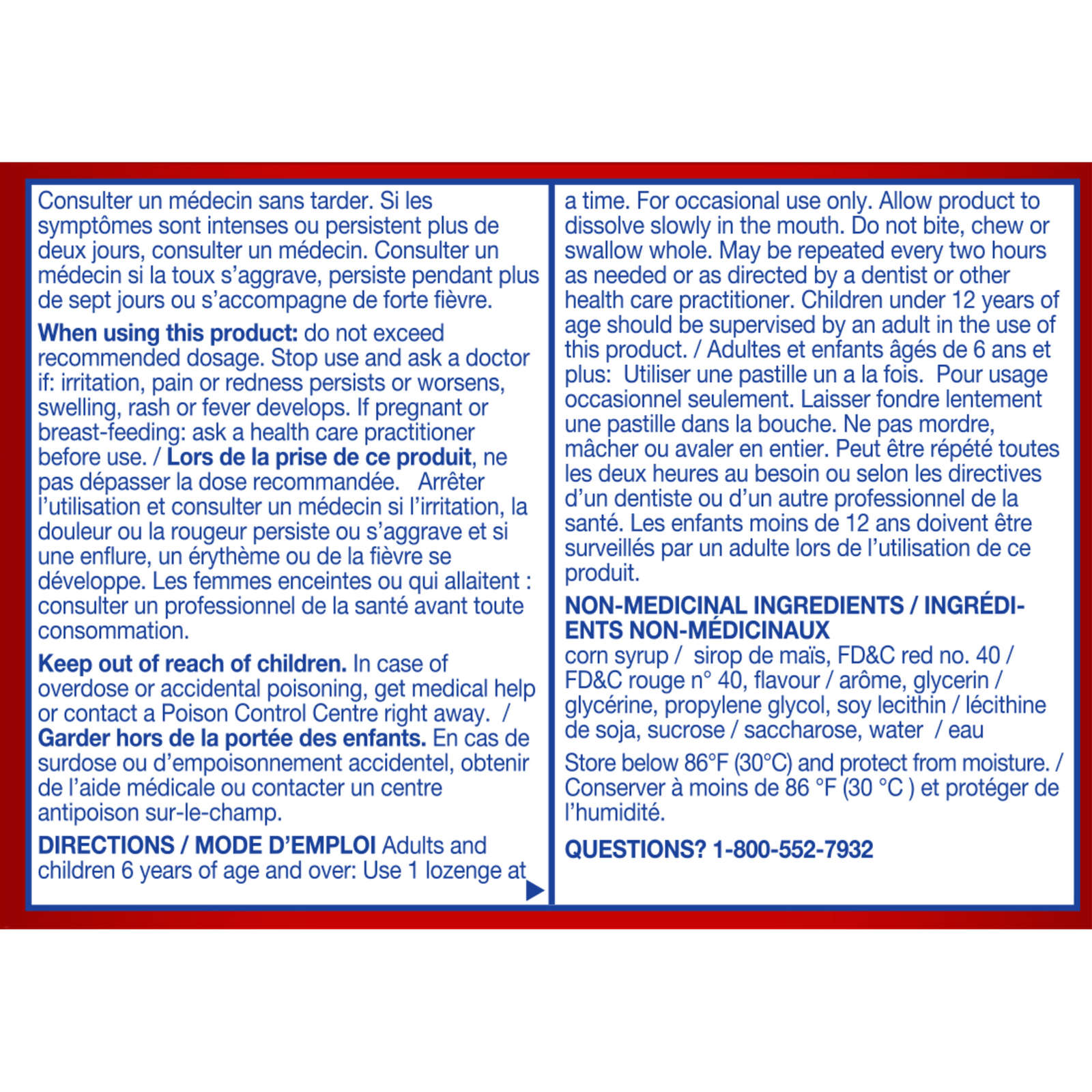 Chloraseptic Sore Throat with Soothing Liquid Centre Lozenges Cherry