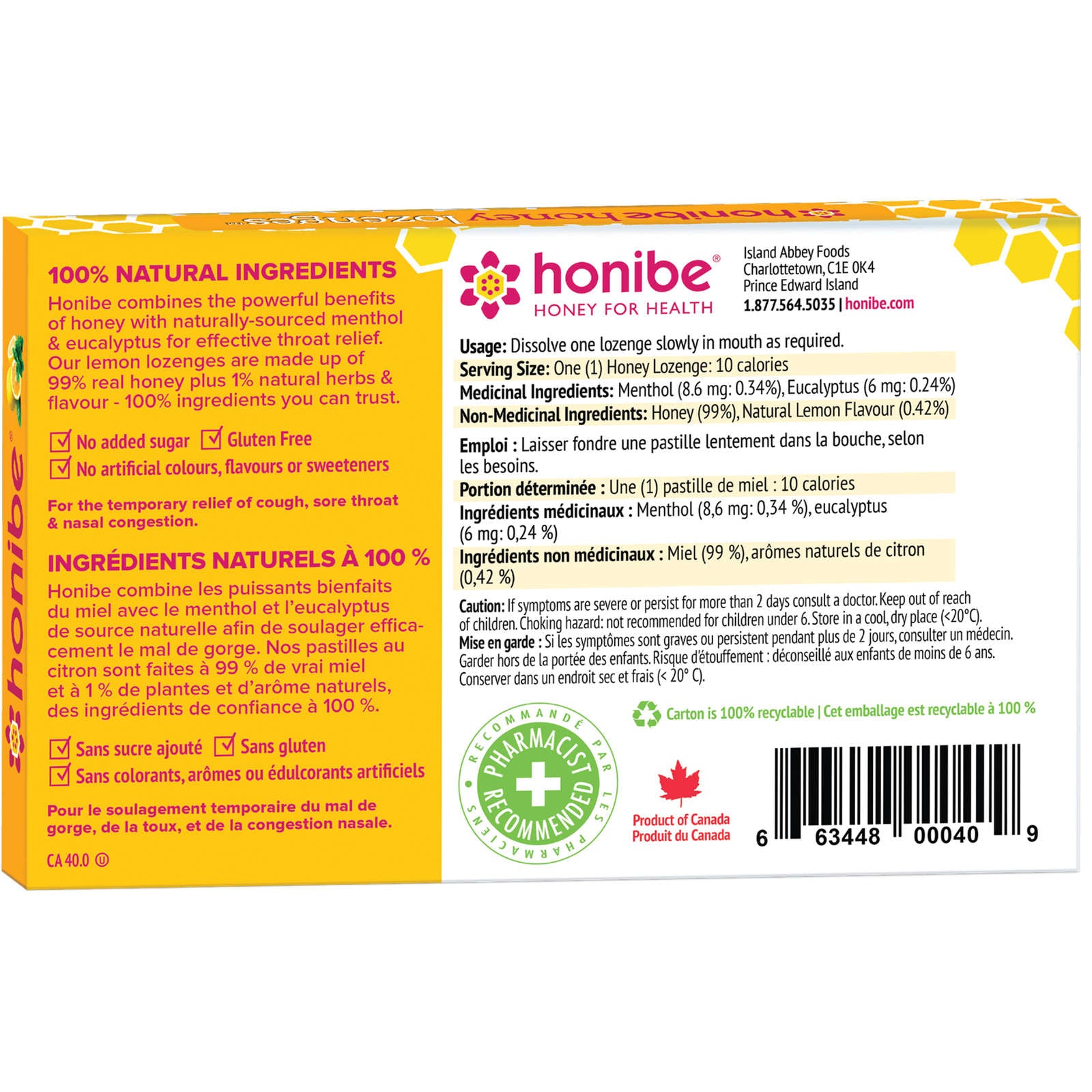 Honey Lozenges Immune Boost