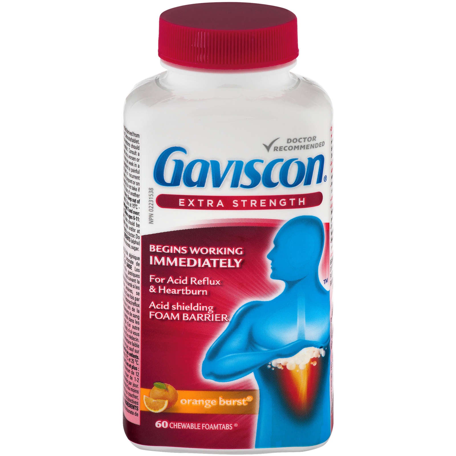 Gaviscon Extra Strength Chewable Foamtabs Orange Burst