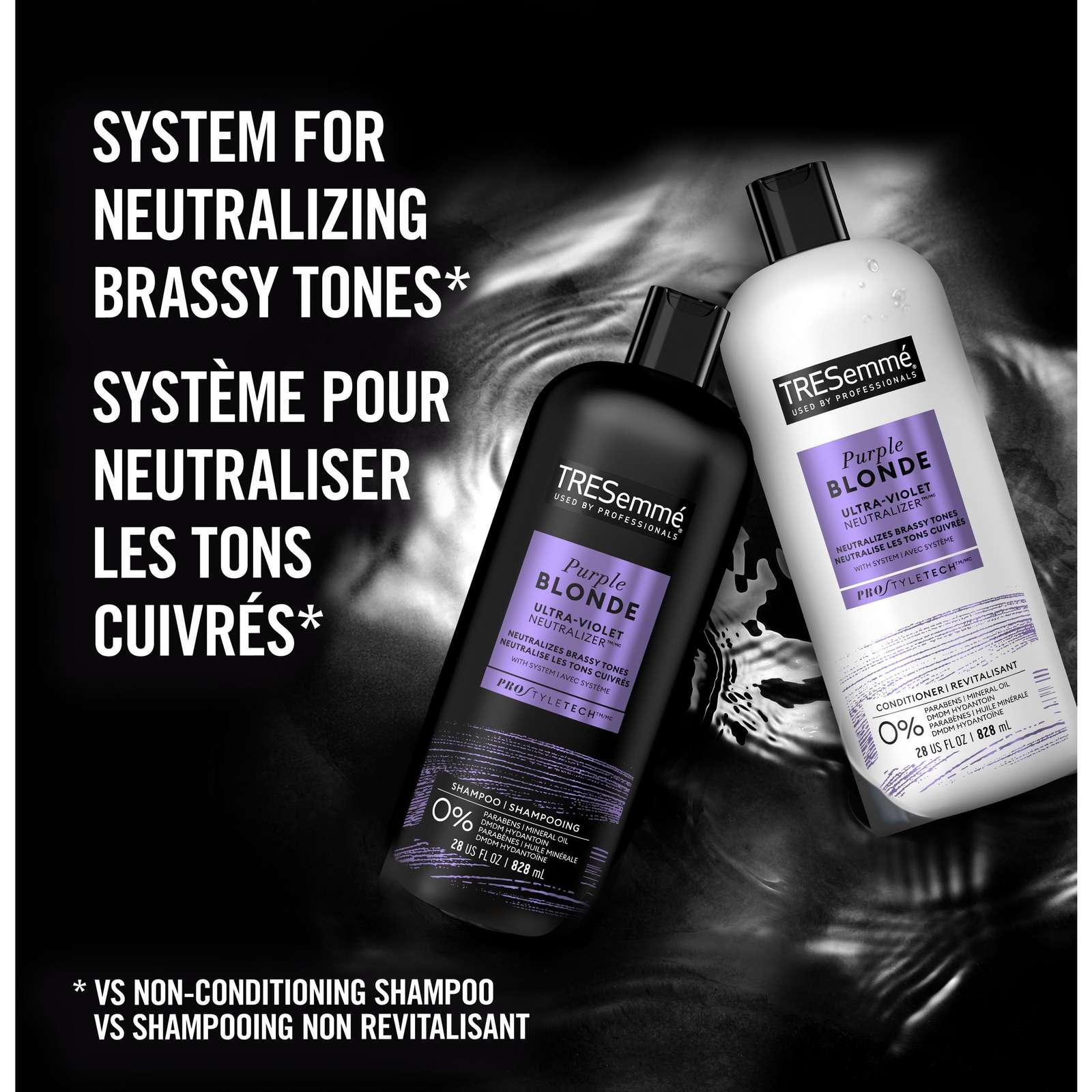 Purple Blonde Shampoo for blonde or silver coloured hair Ultra-violet Neutralizer formulated with Pro Style Technology™