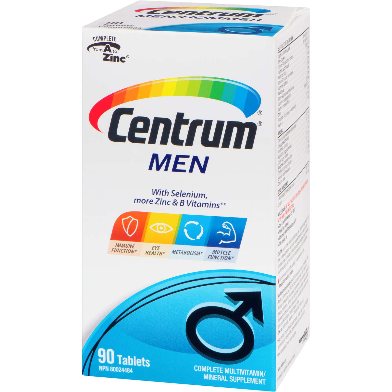 Centrum Men Multivitamin and Multimineral Supplement Tablets, 90 Count