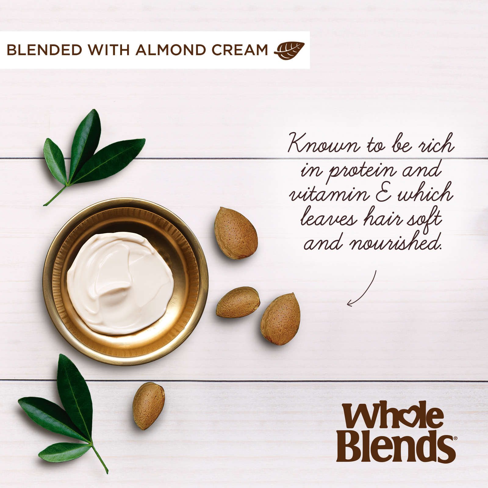 Whole Blends Shampoo, For Dry Hair, Almond & Argan Oil