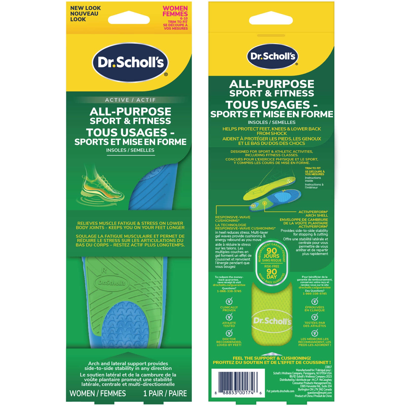 Dr. Scholl’s® Athletic Series Sport Insoles, Women's, Sizes 6-10