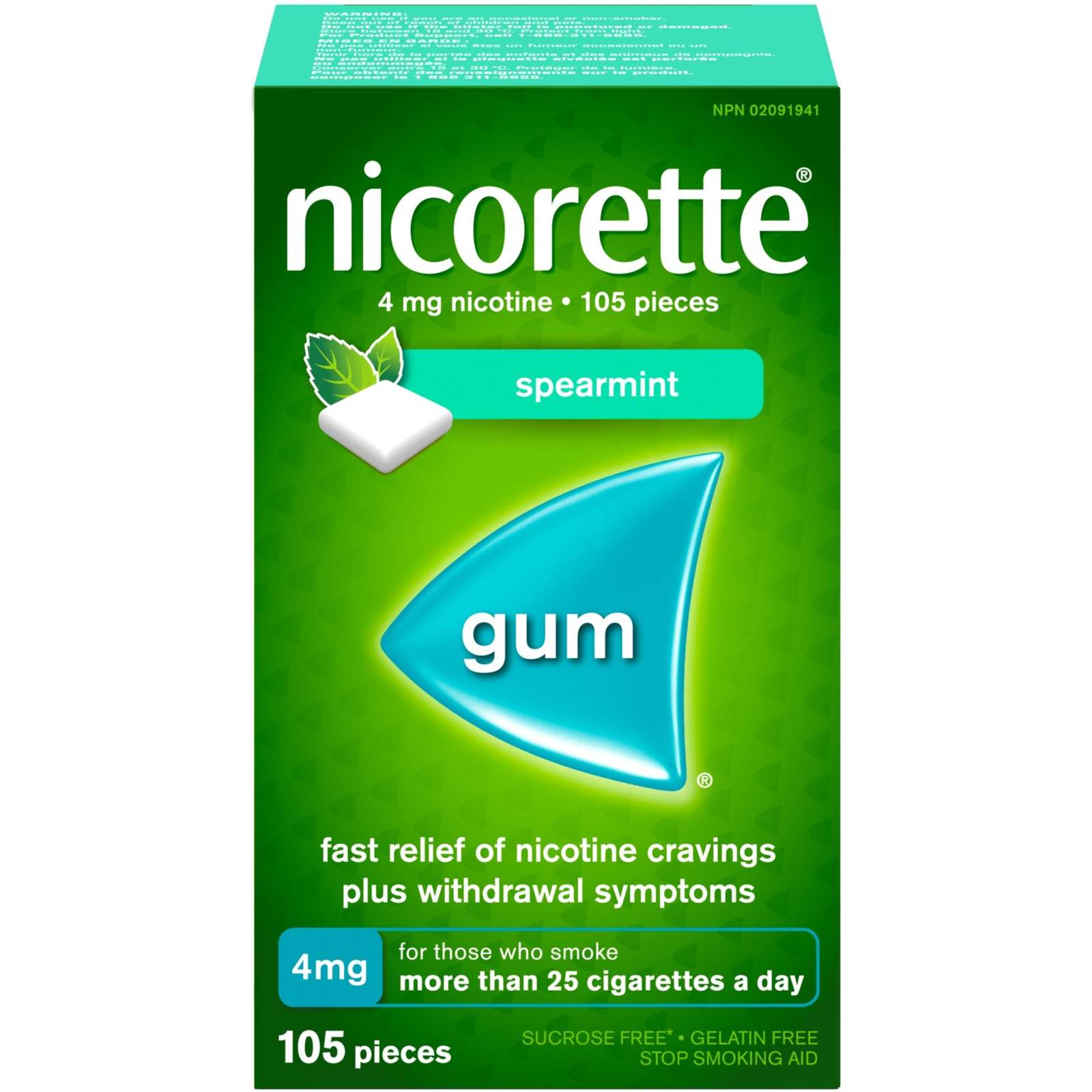 Nicotine Gum, 4 mg, Spearmint Flavour
