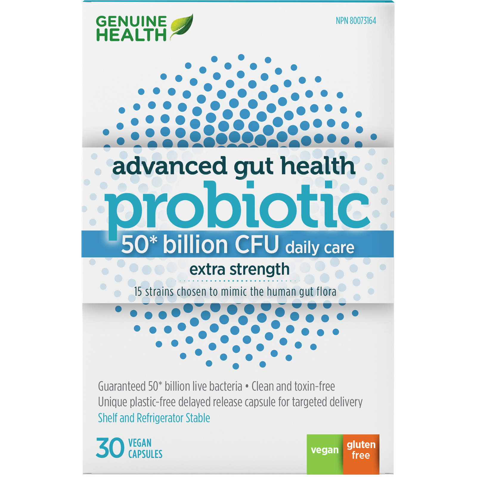 Advanced Gut Health Probiotics, 50 Billion CFU, 15 Diverse Strains