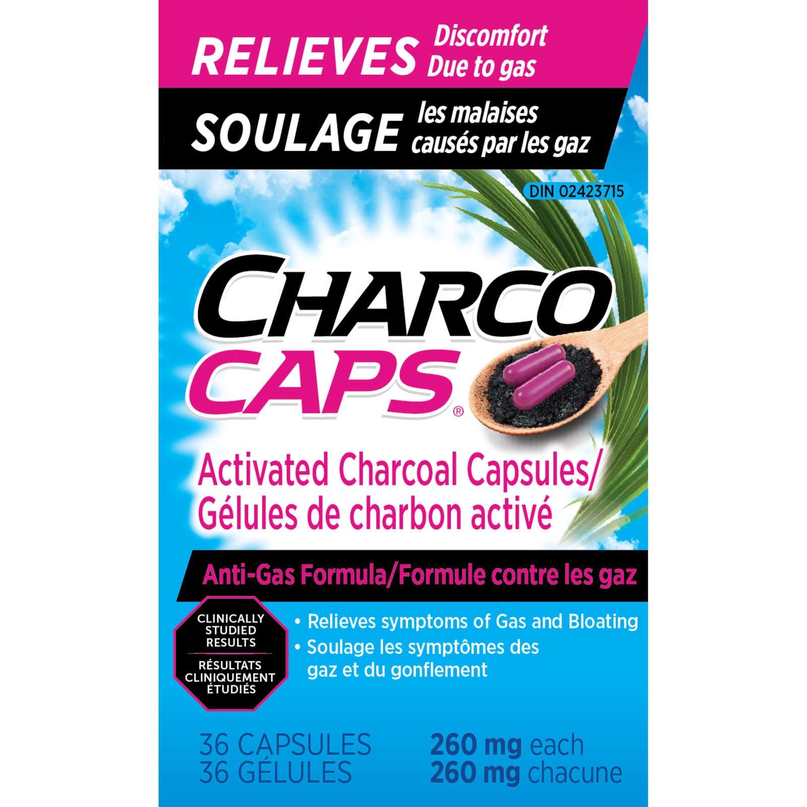 Charcocaps Anti-Gas Detoxifying Formula