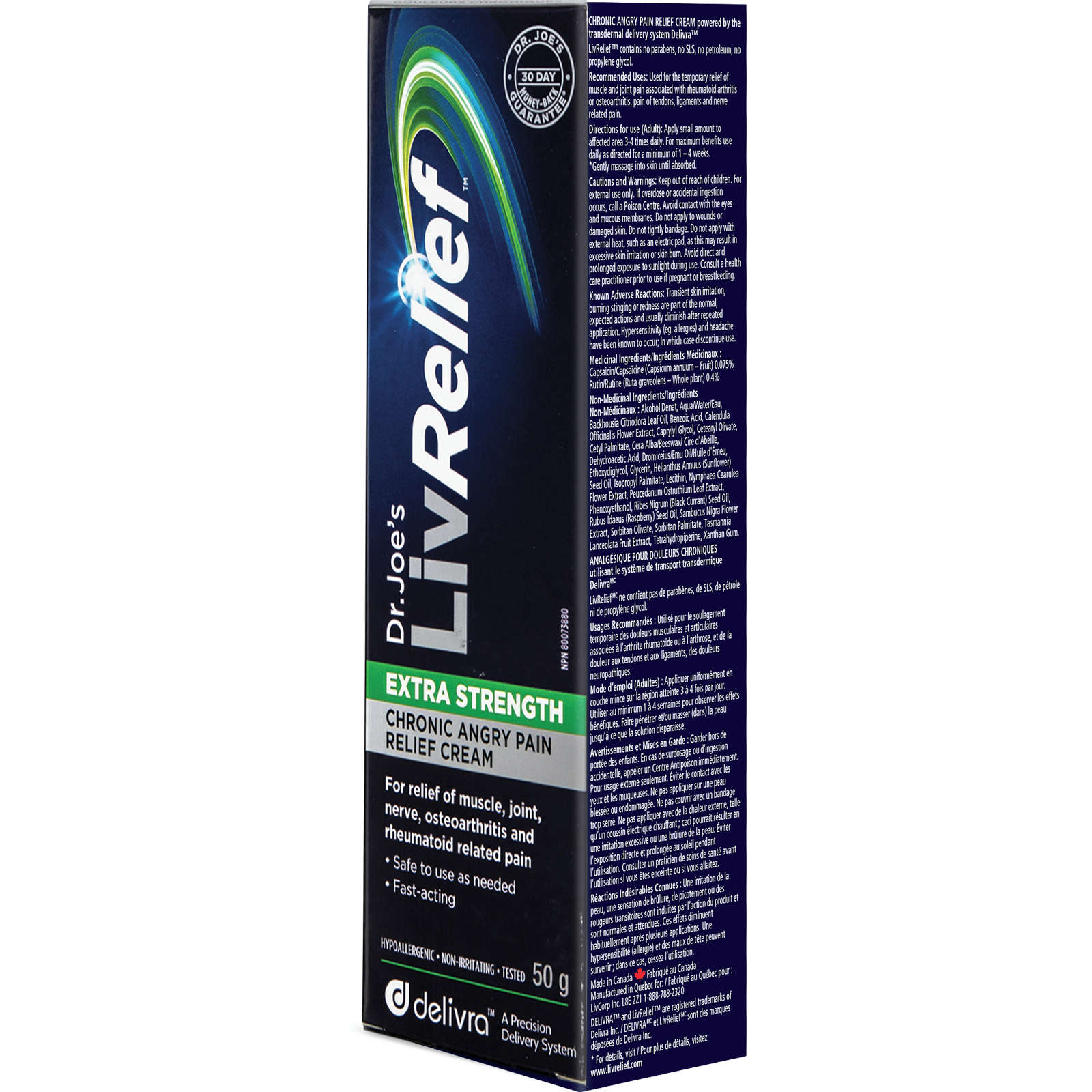 Livrelief Extra Strength Chronic Angry Pain Relief Cream 50g