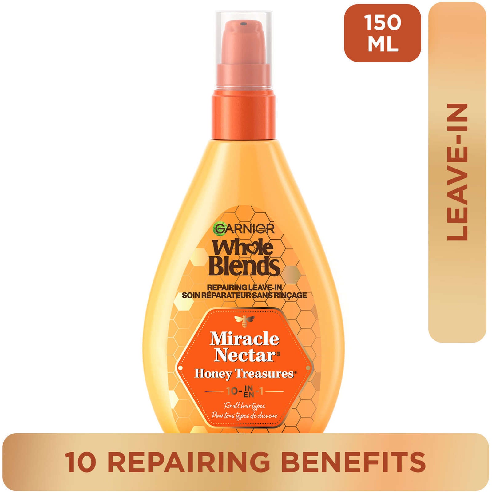 Whole Blends 10-in-1 Hair Serum, For Damaged Hair, Honey Treasures