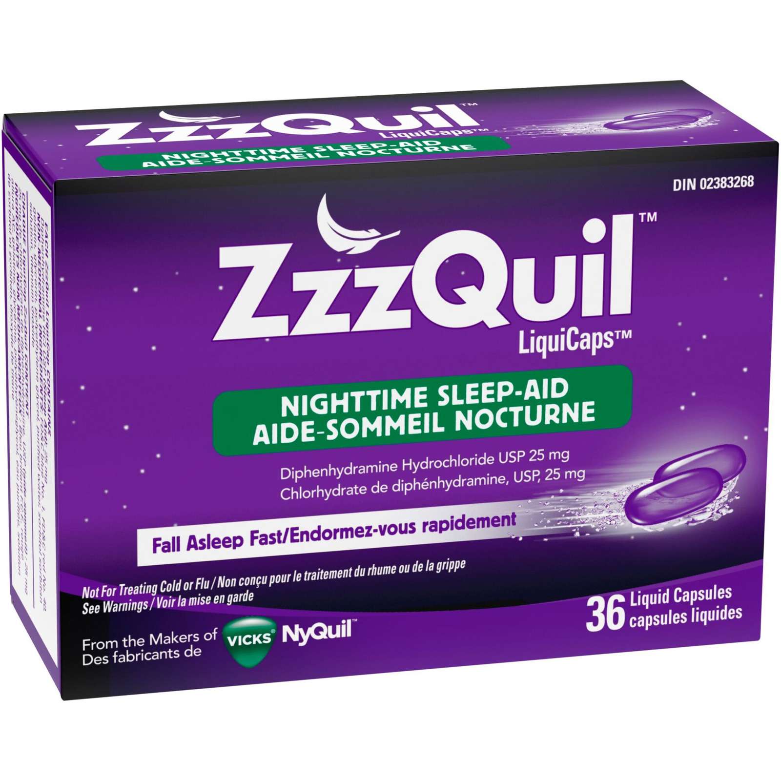 ZzzQuil Nighttime Sleep-Aid LiquiCaps, 36 Count