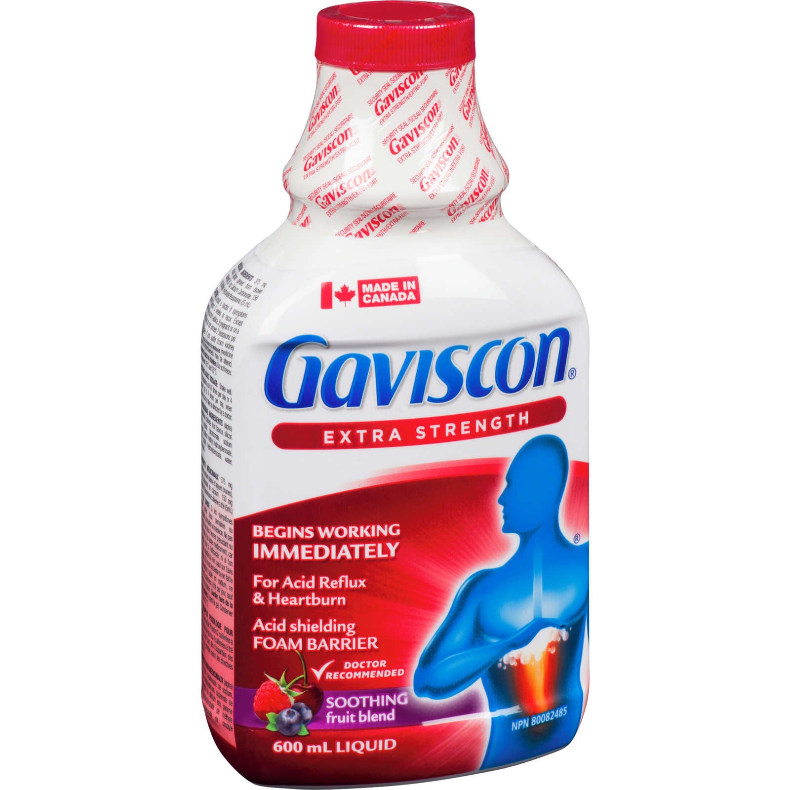 Gaviscon Extra Strength Liquid Soothing Fruit Blend