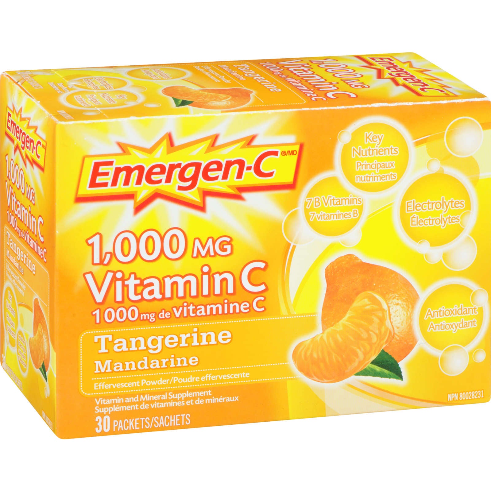 Emergen-C Vitamin C & Mineral Supplement Fizzy Drink Mix, Tangerine