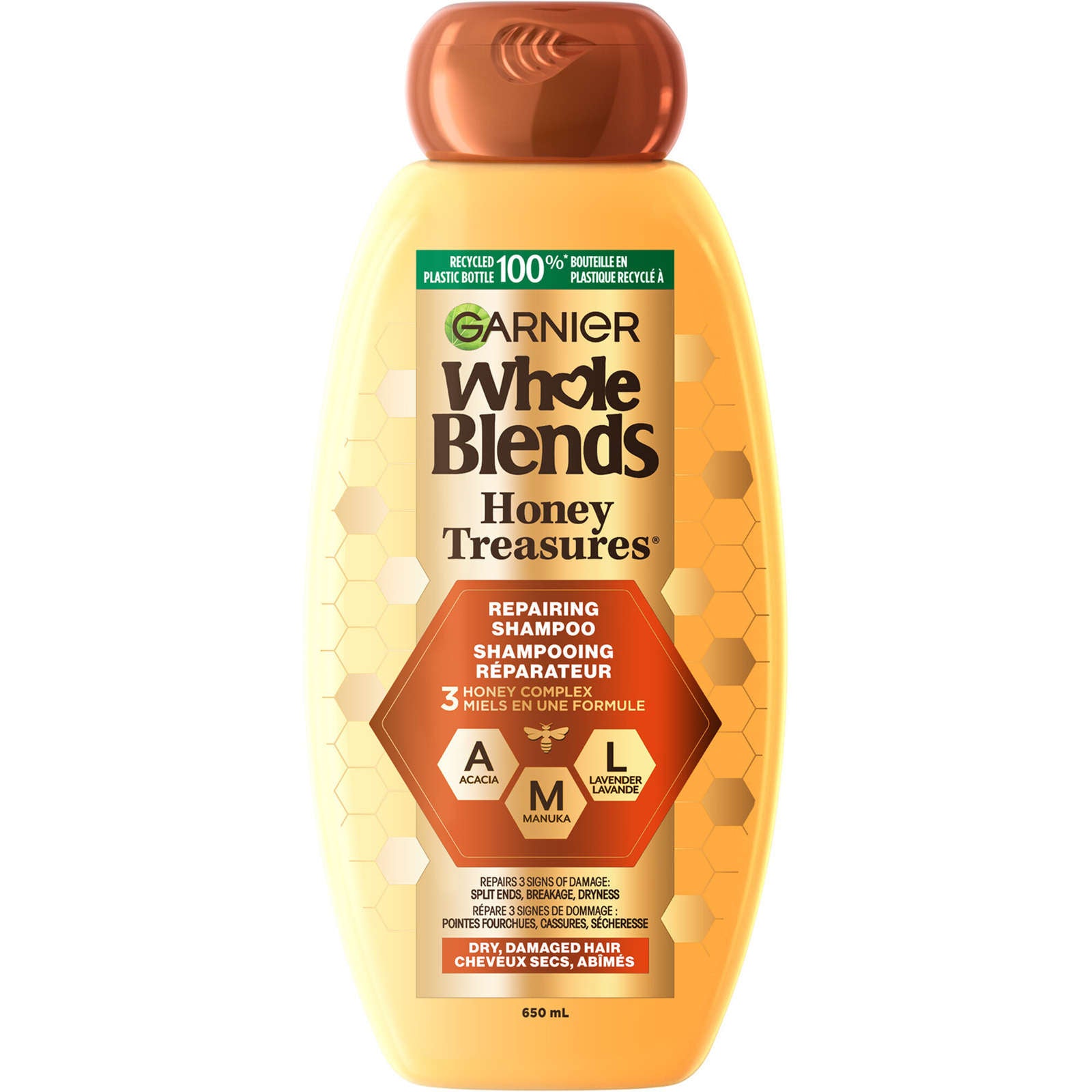 Whole Blends Honey Treasures Repairing Shampoo, for Damaged and Dry Hair