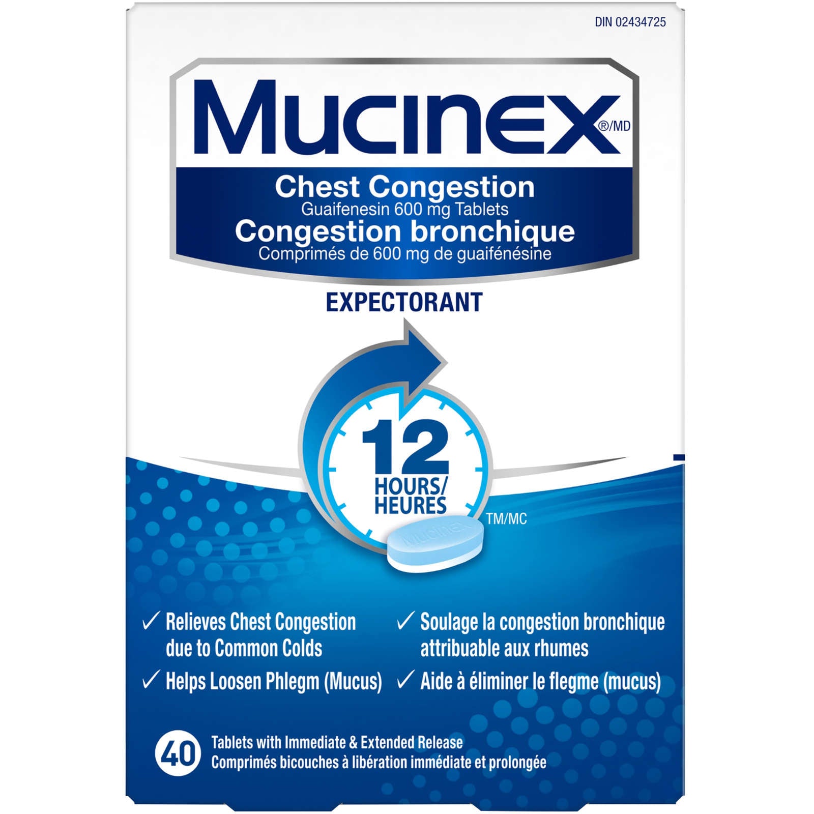 Chest Congestion Guaifenesin 600 mg Tablets Expectorant (Cough Medicine)