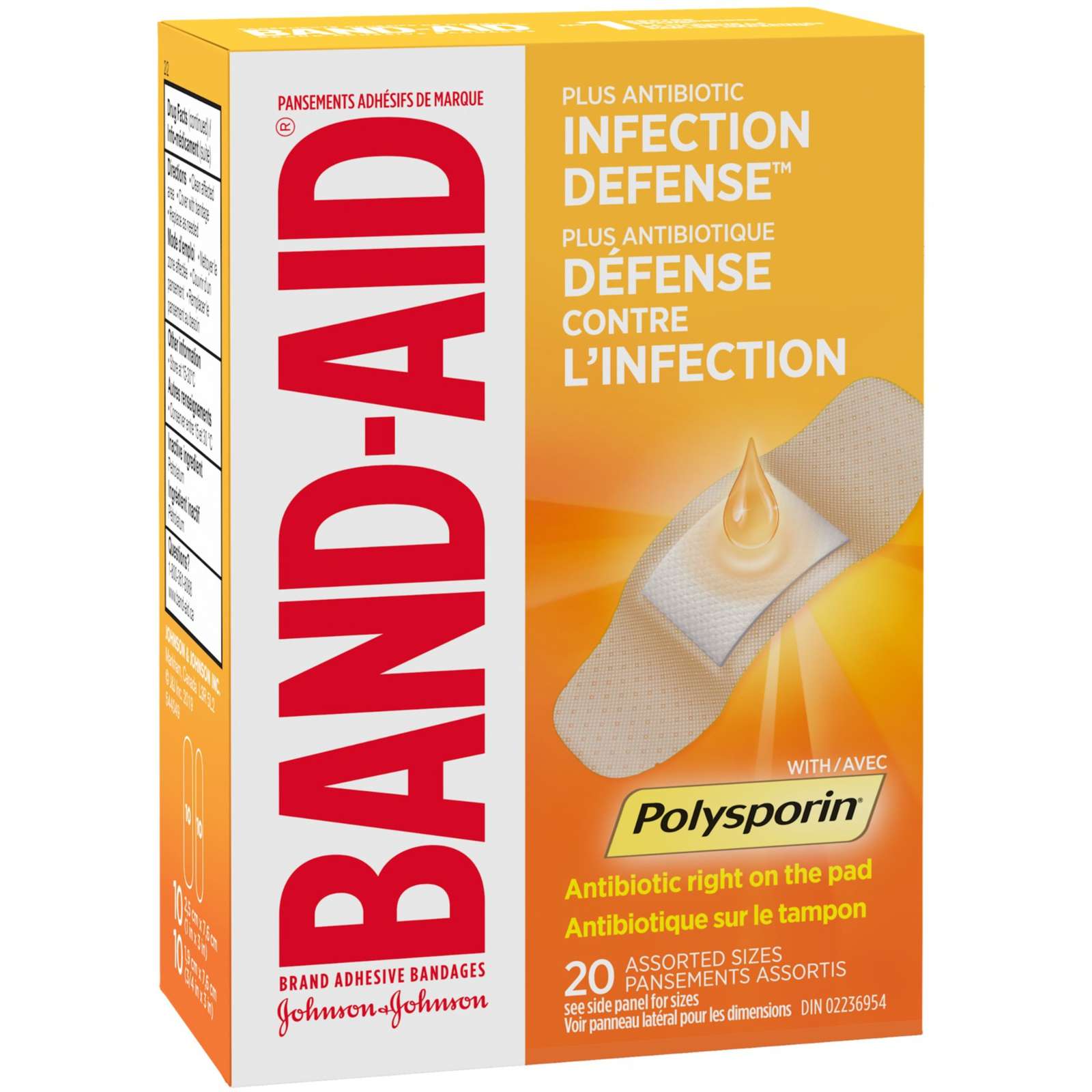 Adhesive Bandages Plus Antibiotics 20 ea