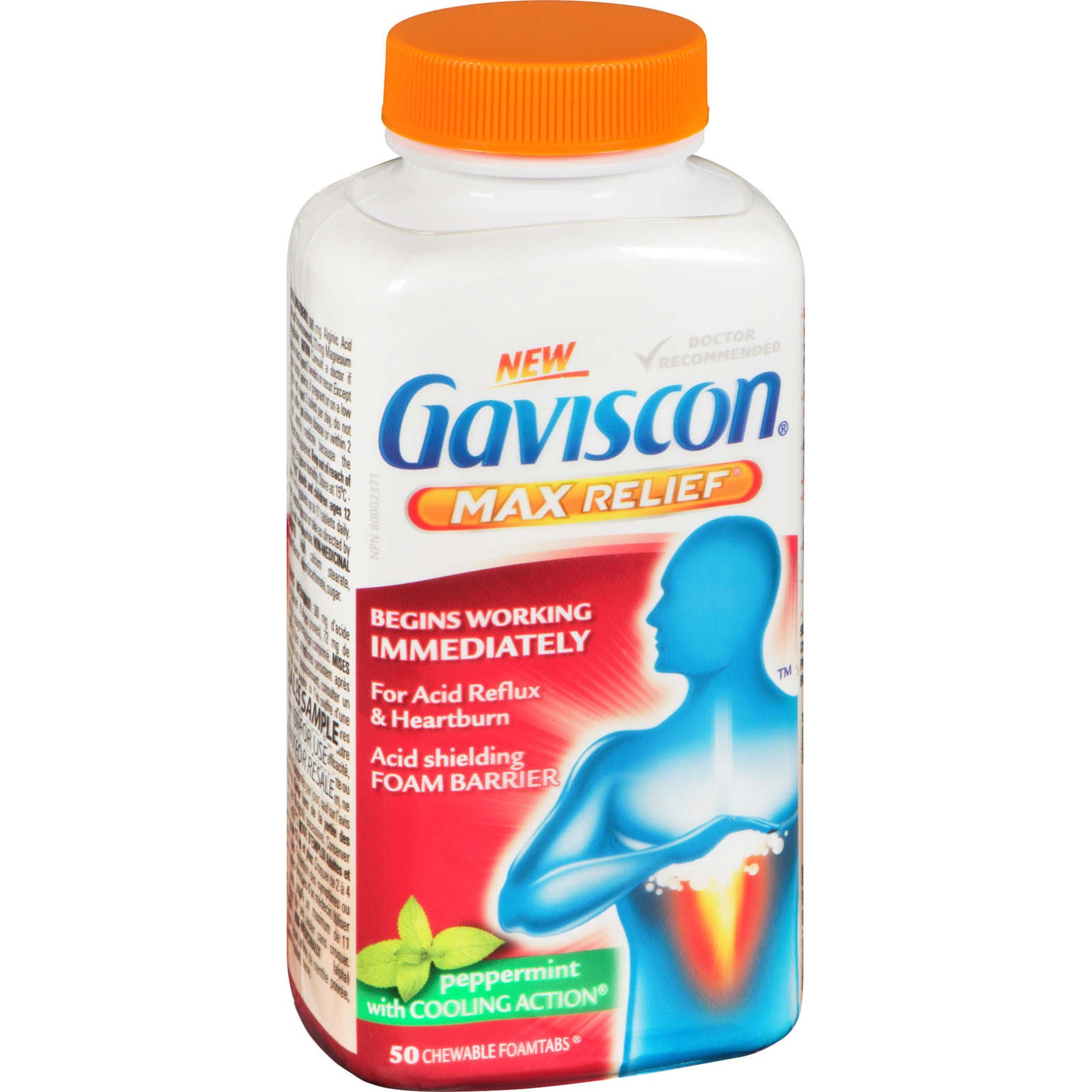 Gaviscon Max Relief Chewable Foamtabs Peppermint with Cooling Action