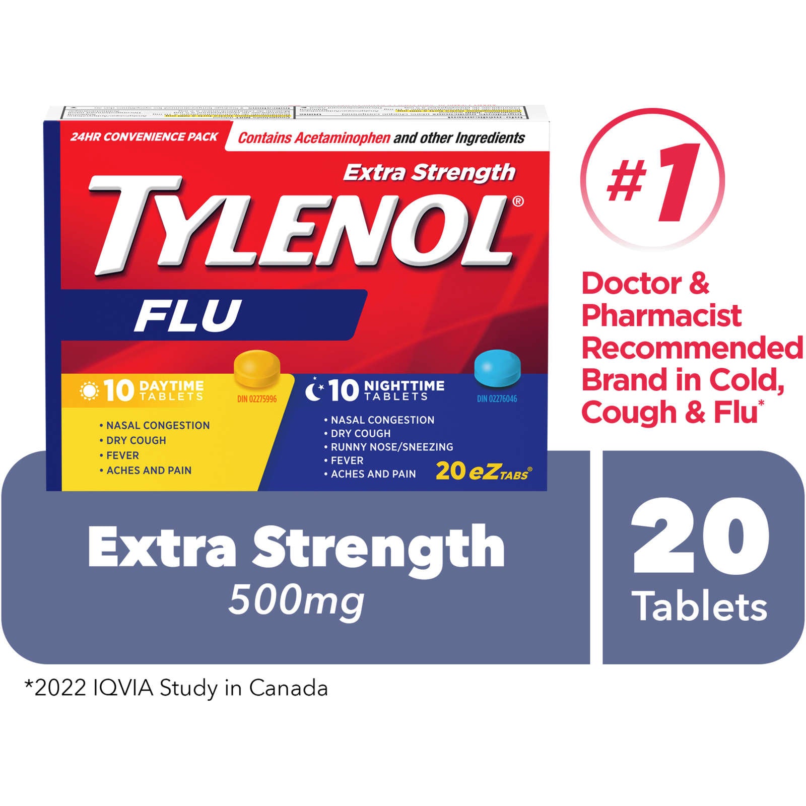 Extra Strength Flu Relief Day/Night, EZTabs