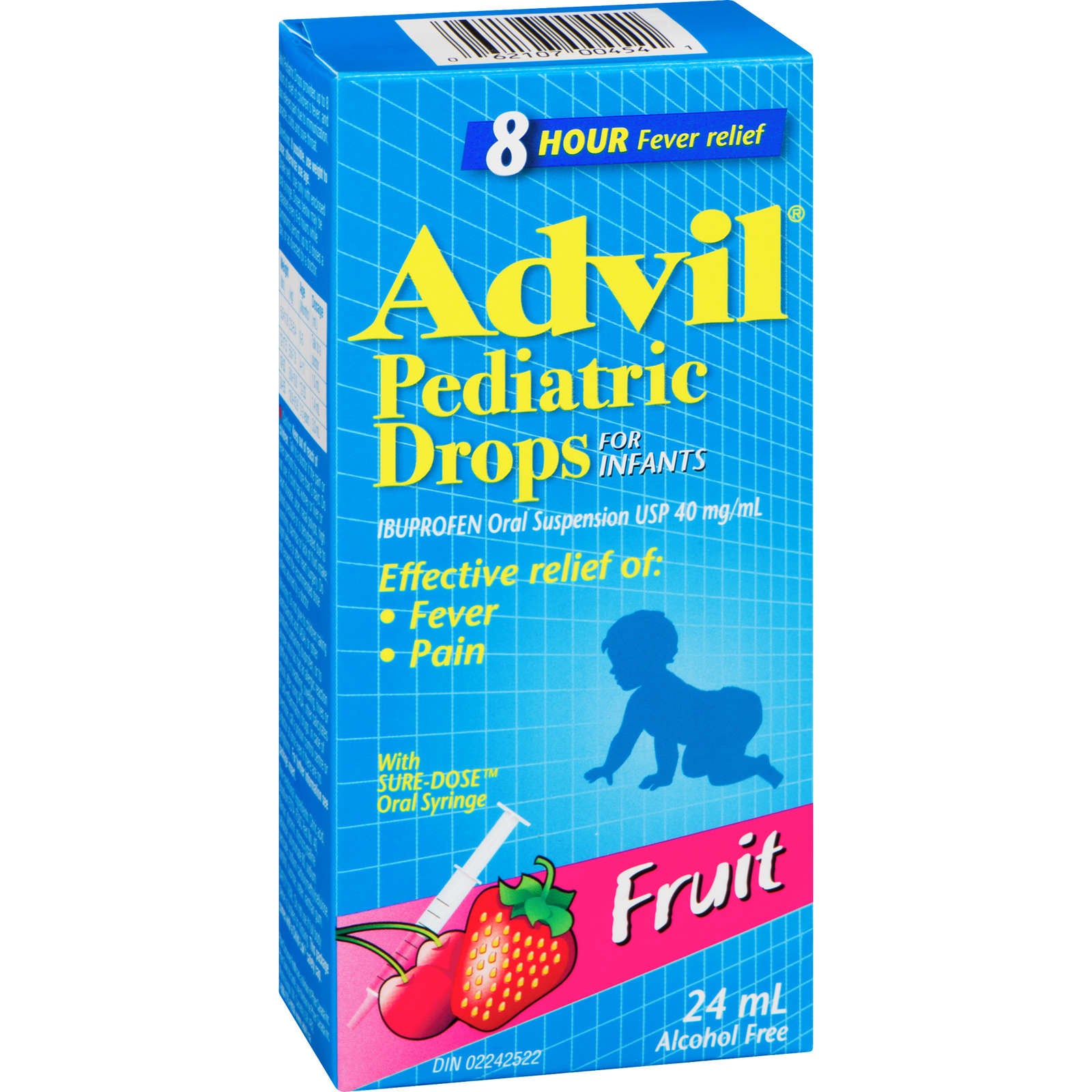 Advil Pediatric Drops for Infants for Fever and Pain Relief, Fruit, 24 mL