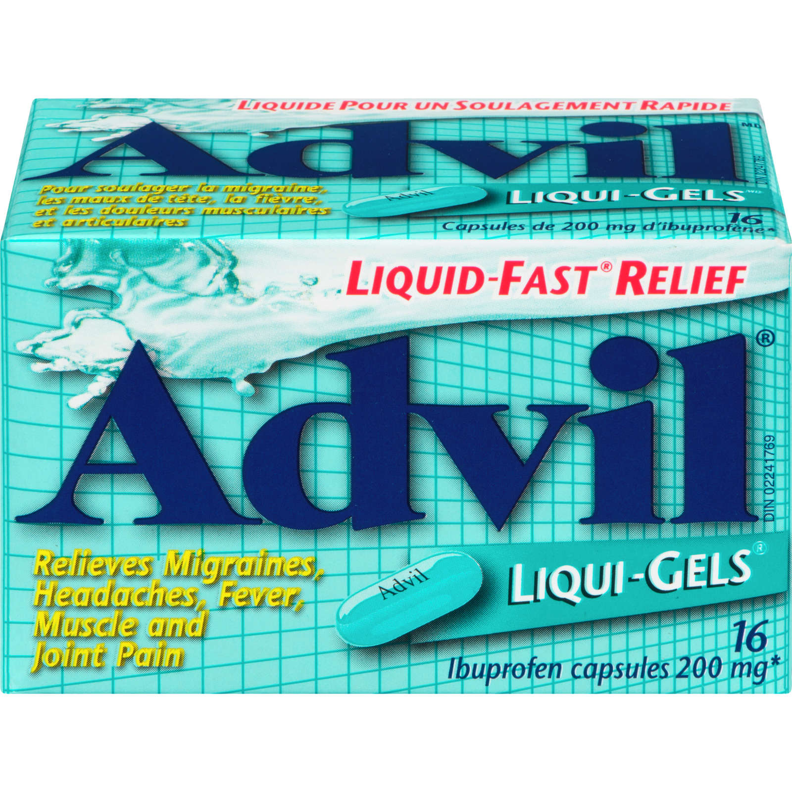 Advil Regular Strength Liqui-Gels Ibuprofen Capsules for Headaches and Pain Relief, 200 mg, 16 Count