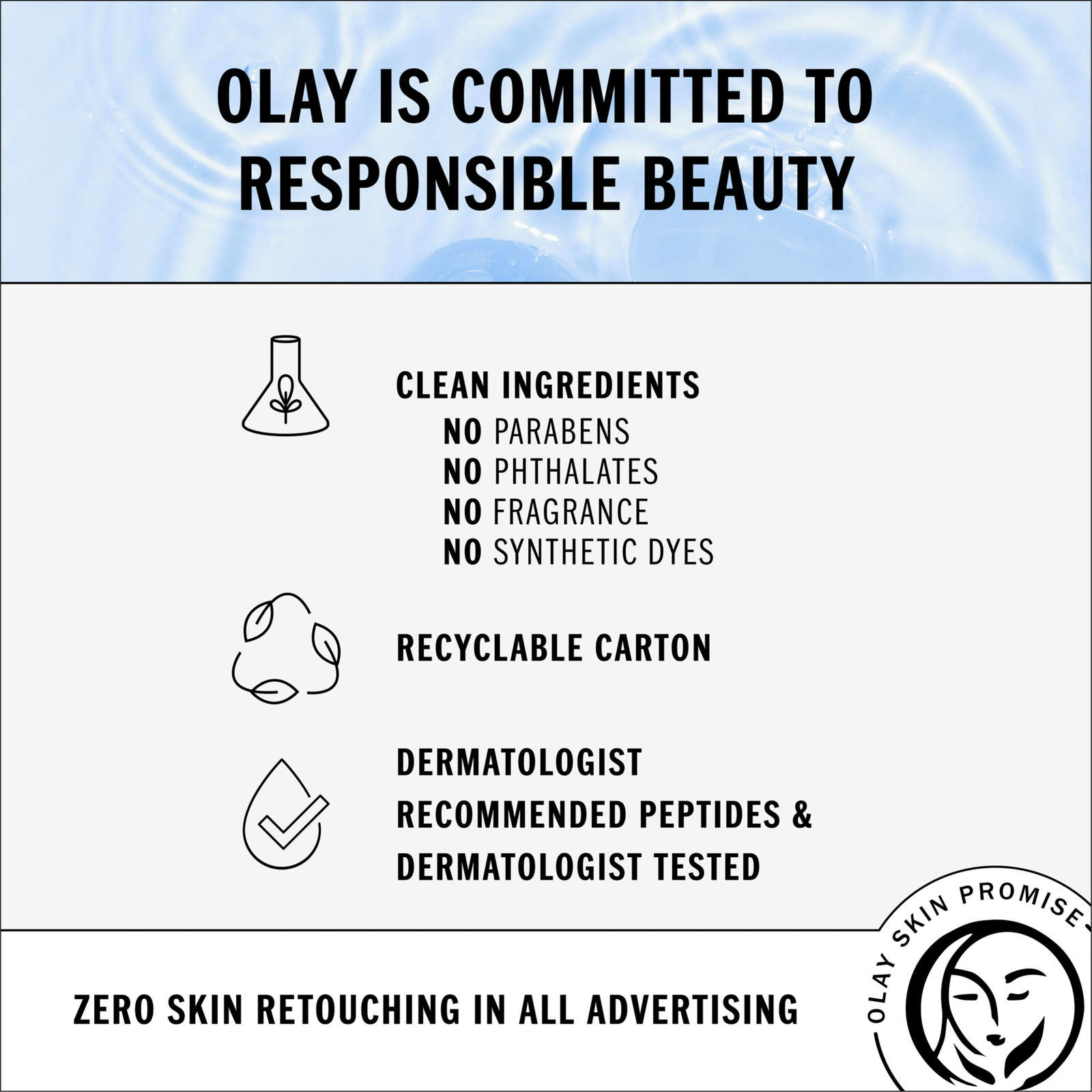 Olay Hyaluronic + Peptide 24 Serum, Fragrance-Free